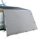 3.7 x 1.95m Caravan Roll Up Awning End Wall – Grey