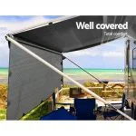 4.0 x 1.95m Caravan Roll Up Awning End Wall – Grey
