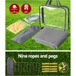 4.0 x 1.95m Caravan Roll Up Awning End Wall – Grey