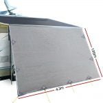 4.3 x 1.95m Caravan Roll Out Awning Sun Shade Wall