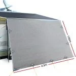 4.3 x 1.95m Caravan Roll Out Awning Sun Shade Wall
