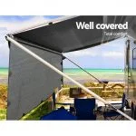 4.3 x 1.95m Caravan Roll Out Awning Sun Shade Wall