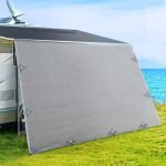 4.9 x 1.95m Caravan Roll Up Awning End Wall – Grey