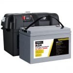 Giantz 100AH Deep Cycle AGM Battery with Box