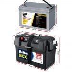 Giantz 100AH Deep Cycle AGM Battery with Box