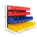 24-Bin Wall Mounted Storage Bin Rack