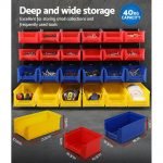 24-Bin Wall Mounted Storage Bin Rack