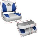 Seamanship Swivel Base folding Boat Seats x 2 – Blue