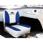 Seamanship Folding Swivel Base Boat Seats x 2 – White and Blue