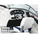 Seamanship Folding Swivel Base Boat Seats x 2 – White and Blue