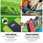 Weisshorn 2.5cm Self Inflating Double Bed Pad – Green