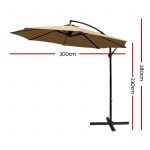 3m Cantilevered Outdoor Umbrella – Beige
