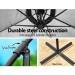 3m Cantilevered Outdoor Umbrella – Grey