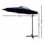 3m Cantilevered Outdoor Umbrella – Navy
