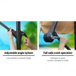 3m Deluxe Cantilevered Outdoor Umbrella – Beige