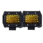 4″ Quad Row Yellow Work Light x 2
