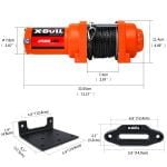 X-BULL 4500lb Electric Winch with 15m Synthetic Cable