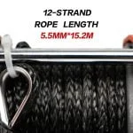 X-BULL 4500lb Electric Winch with 15m Synthetic Cable