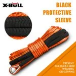 X-Bull Synthetic Winch Rope – 5.5mm x 13m – Orange