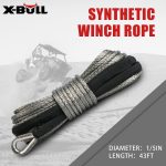 X-Bull Synthetic Winch Rope – 5.5mm x 13m – Black