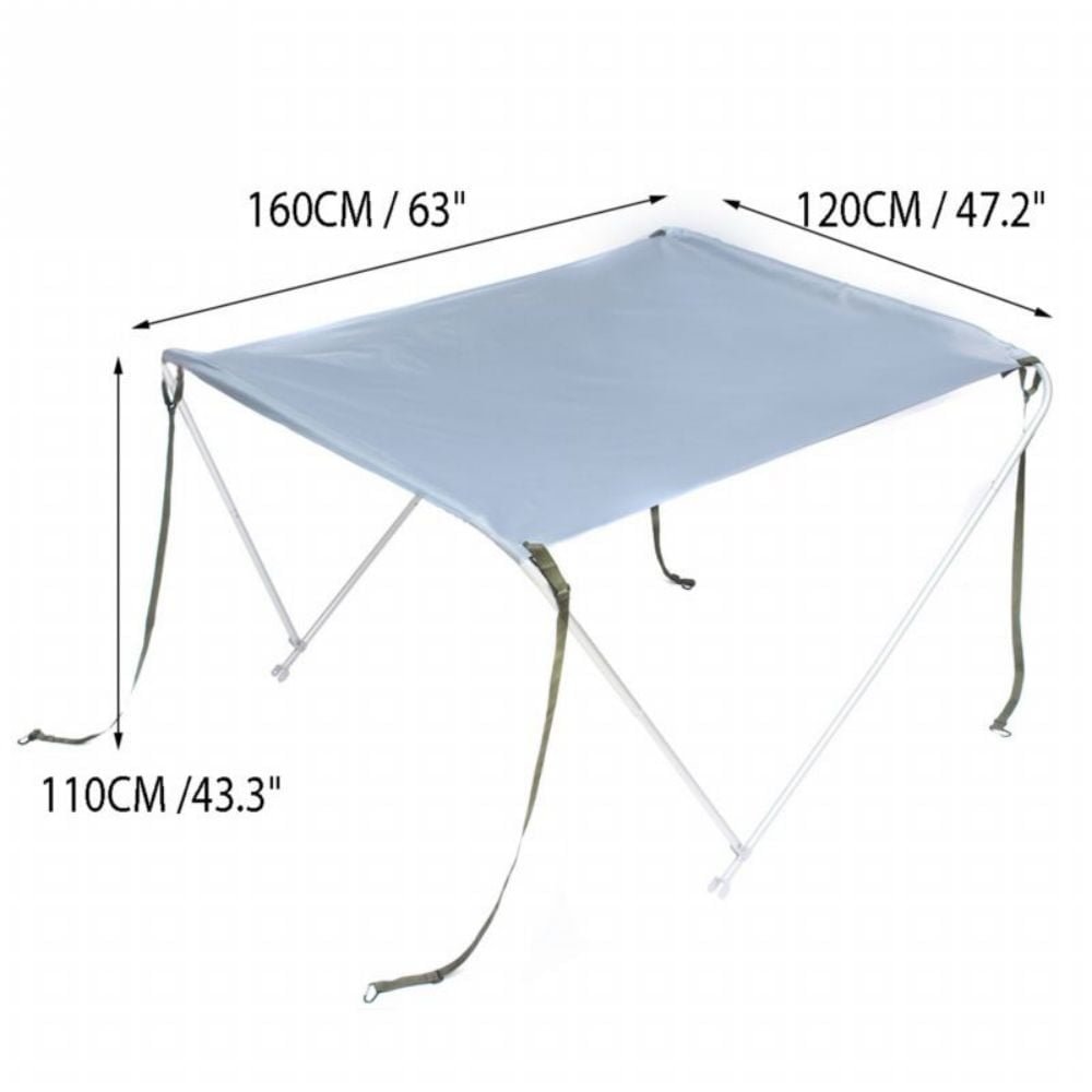 Folding Boat Bimini / Canopy - White - Major 4x4