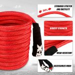 X-Bull 25mm x 9m 13,600kg Kinetic Recovery Rope with 2 x Soft Shackles
