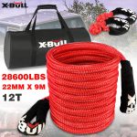 X-Bull 22mm x 9m 13,000kg Kinetic Recovery Rope with 2 x Soft Shackles