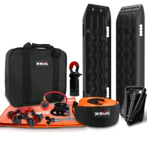 X-Bull Complete Winch Recovery Kit - Black