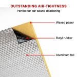 Butyl Rubber Sound Deadener Sheets, 50 x 40cm – 20 sheets