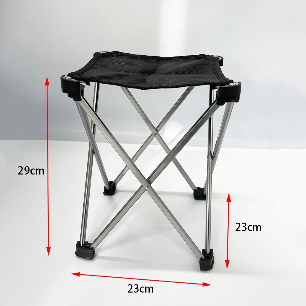 Folding Mini Camping Stool - Black - Major 4x4