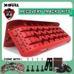 X-BULL Generation 2 Recovery Tracks – Red x 4 – With Mounting Pins