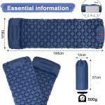 Ultralight Inflatable Camping Pad Mattress with Pillow