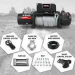 X0Bull 12000-pound Winch with Steel Cable and Remote Control