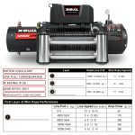 X0Bull 12000-pound Winch with Steel Cable and Remote Control