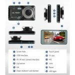 UL-tech 1080p 4″ Dual Lens Dash Cam