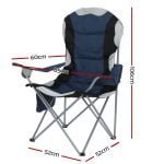 Weisshorn Folding Camping Chairs – Navy x 2