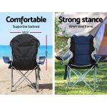 Weisshorn Folding Camping Chairs – Navy x 2