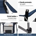 Weisshorn Folding Camping Chairs – Navy x 2