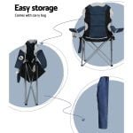 Weisshorn Folding Camping Chairs – Navy x 2