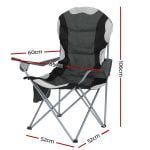 Weisshorn Folding Camping Chairs – Grey x 2