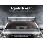 1450mm Universal Lockable Roof Rack Cross Bars – Silver