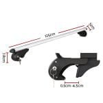 108cm Universal Lockable Roof Rack Cross Bars – Silver