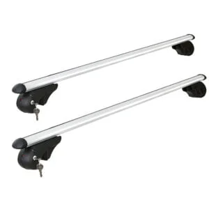 1360mm Universal Lockable Roof Rack Cross Bars - Silver