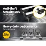 1360mm Universal Lockable Roof Rack Cross Bars – Silver