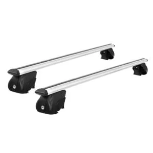 126cm Universal Lockable Roof Rack Cross Bars - Silver