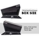 750mm Underbody Ute Tray Toolbox Set – Black Steel