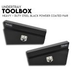 900mm Underbody Ute Tray Toolbox Set – Black Steel