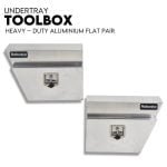 600mm Underbody Ute Tray Toolbox Set – Aluminium