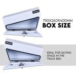 750mm Underbody Ute Tray Toolbox Set – White Steel