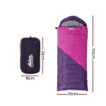 Weisshorn 172cm Childrens Thermal Sleeping Bag – Pink